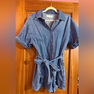 Zara Blue Denim Jumpsuit